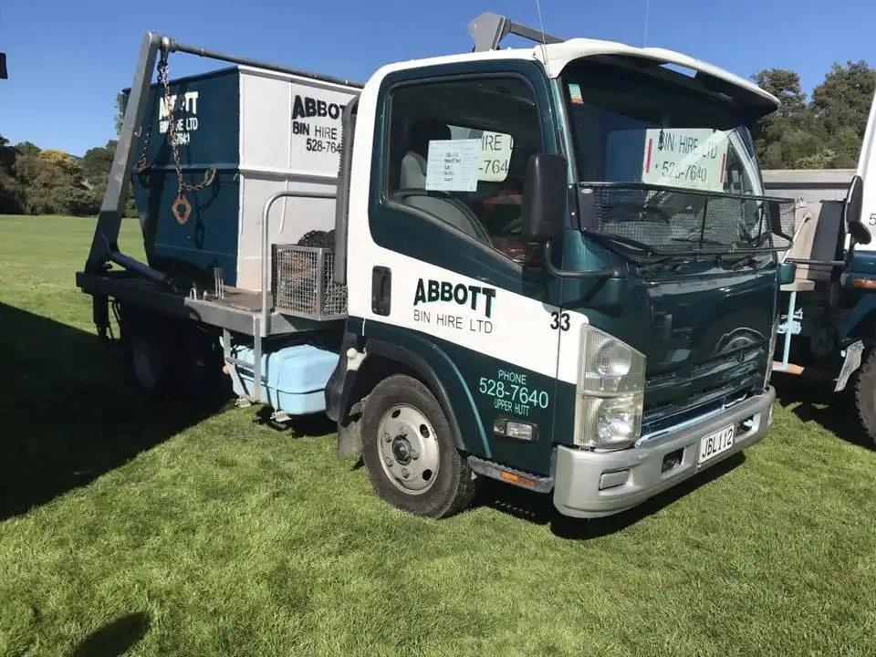 Abbott Skip Bin Hire Delivery Truck Near Lower Hutt