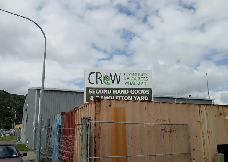 Crew Community Resources Signboard in Whakatane
