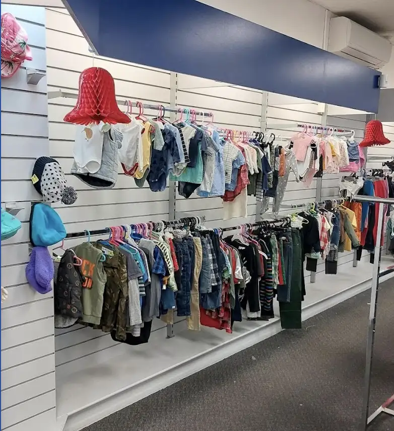 Clothing section of Salvation Army Lower Hutt Family Store