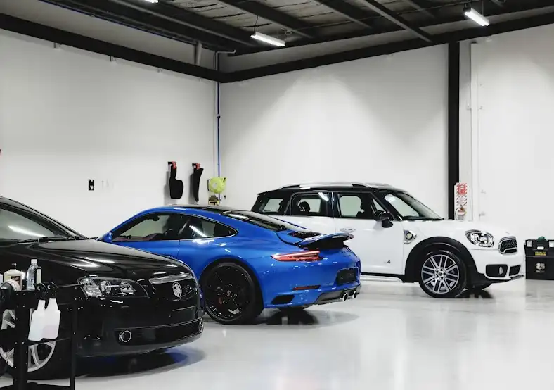 Cars parked at The Detailing Specialists Shop