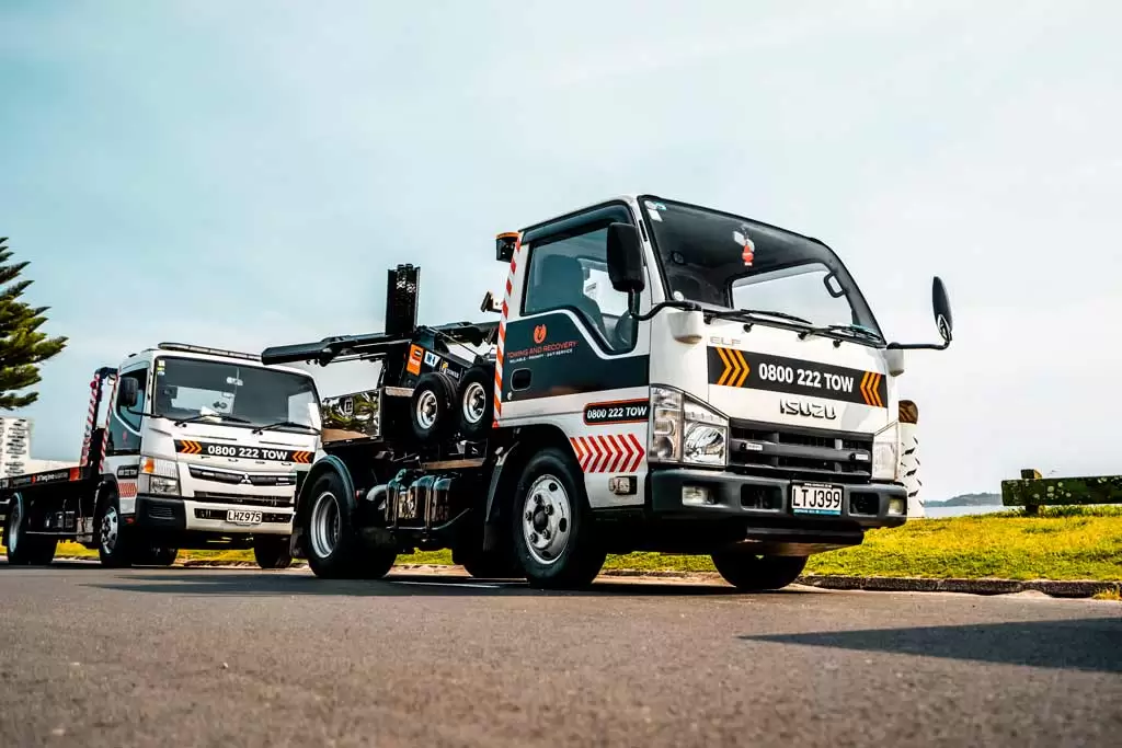 Vehicles from Auckland towing company